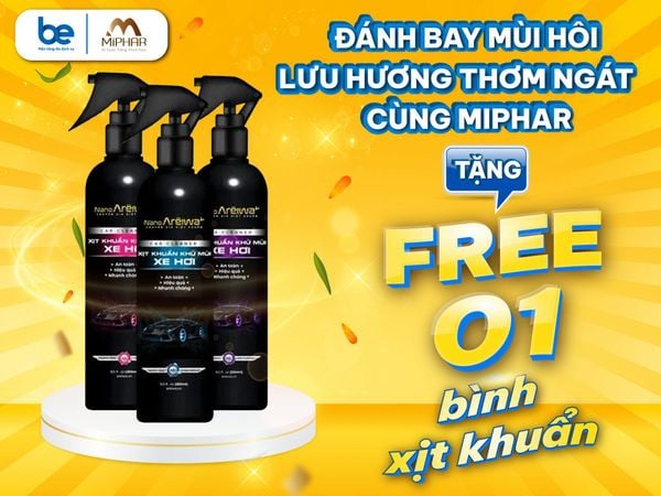 Becar - Đánh bay mùi hôi - Lưu hương thơm ngát cùng Xịt Khuẩn Khử Mùi xe hơi Nano Areiwa
