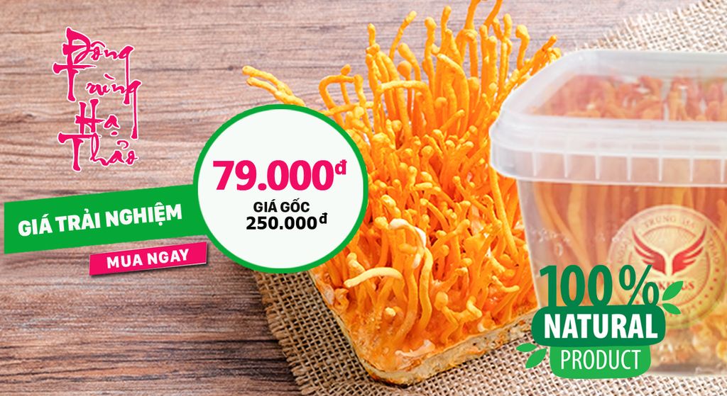 GrabRewards - Trải nghiệm Đông trùng Hạ thảo tươi Vikings, hoạt chất cao chỉ 79.000 đồng/1 hộp (giá gốc 250.000 đồng)