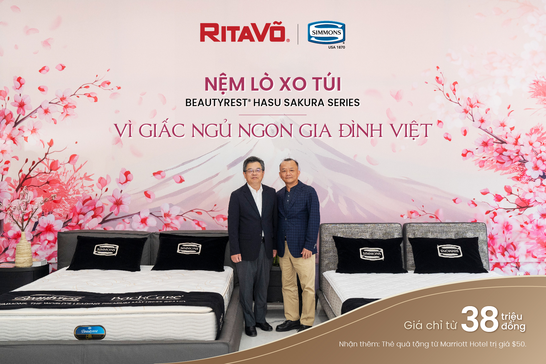 NỆM SIMMONS BEAUTYREST® HASU & SAKURA - VÌ GIẤC NGỦ NGON CHO MỌI GIA ĐÌNH VIỆT