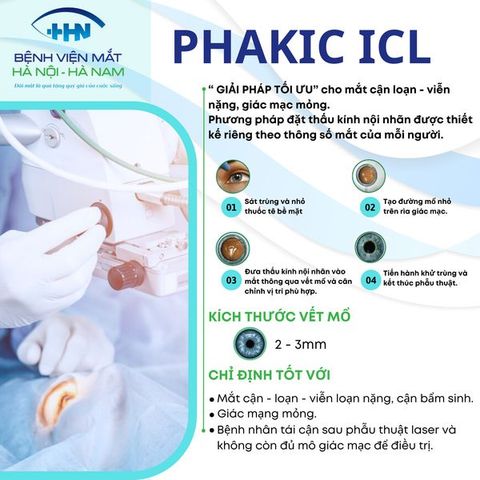Phẫu thuật cận thị bằng phương pháp Phakic ICL