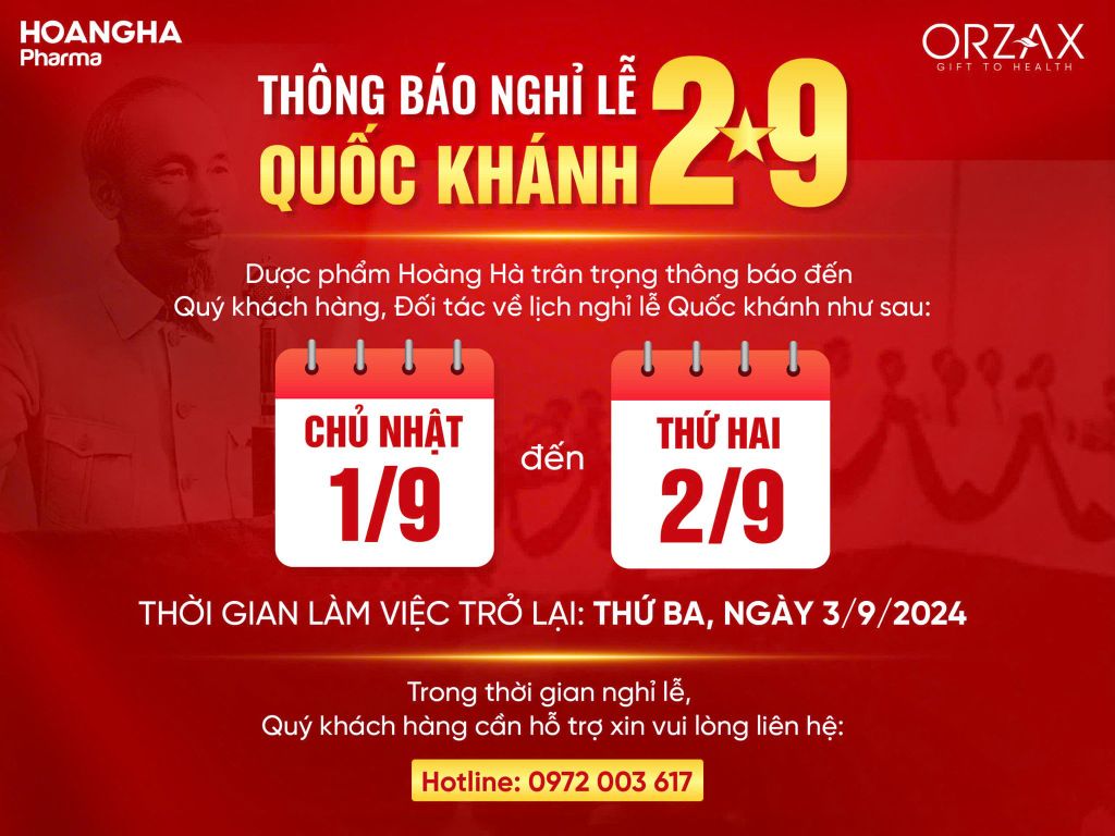 [Thông báo] Nghỉ lễ Quốc Khánh mùng 02 tháng 09