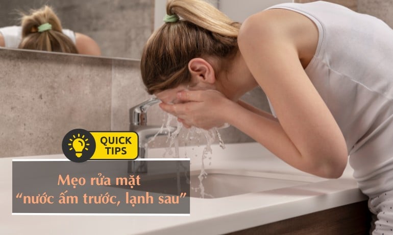Nên rửa mặt bằng nước ấm hay lạnh tốt hơn cho da?