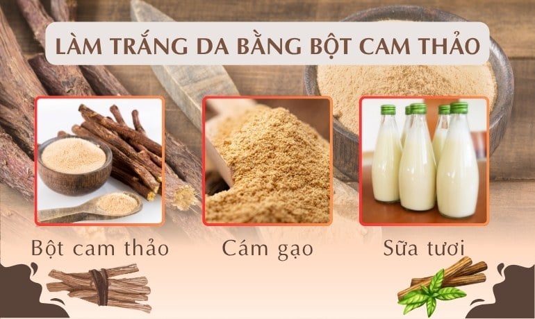 Bột cam thảo có làm trắng da không? 6 công thức mặt nạ