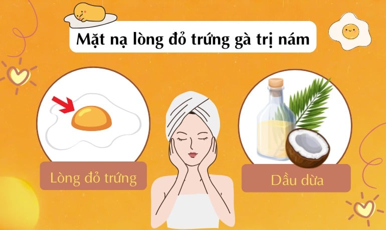 14 cách làm mặt nạ lòng đỏ trứng gà trị nám tại nhà