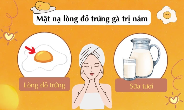 14 cách làm mặt nạ lòng đỏ trứng gà trị nám tại nhà
