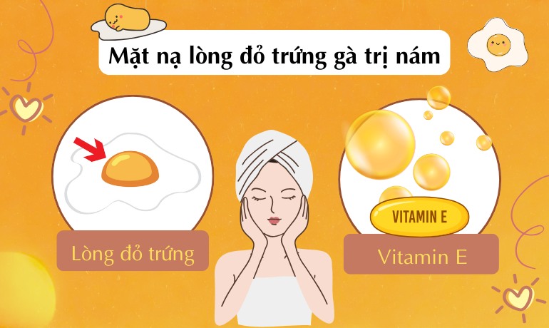 14 cách làm mặt nạ lòng đỏ trứng gà trị nám tại nhà