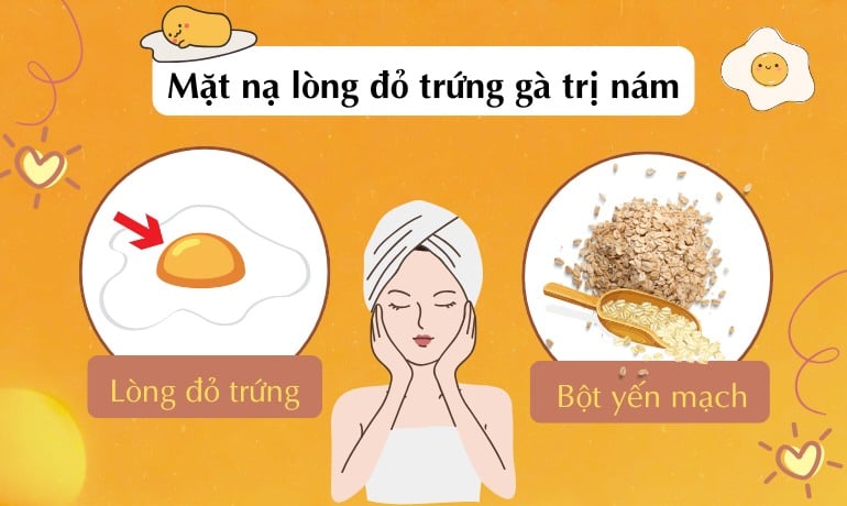 14 cách làm mặt nạ lòng đỏ trứng gà trị nám tại nhà
