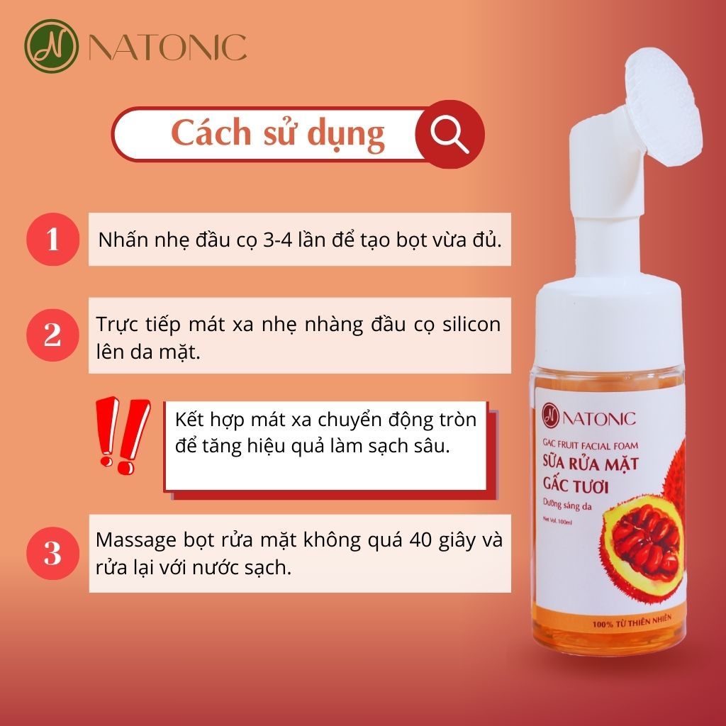 Sữa rửa mặt Gấc tươi Natonic