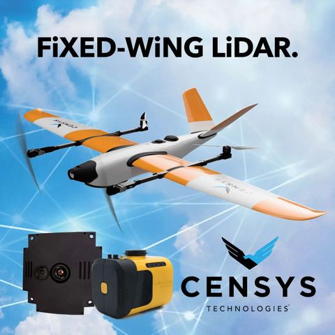 Công ty Censys Technologies tích hợp LiDAR vào UAV cánh cố định VTOL
