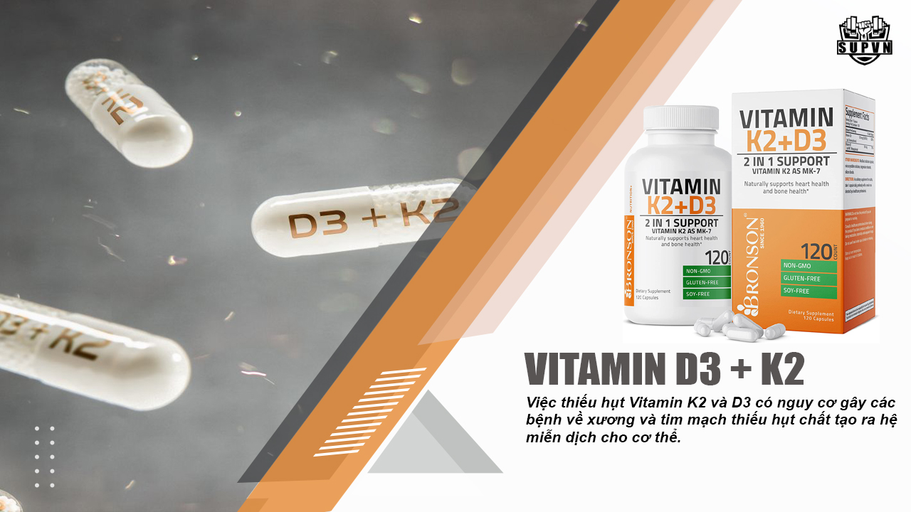 Vitamin D3 k2 Mk-7 Tăng cơ bắp, tăng mật độ xương