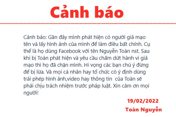 Cảnh báo