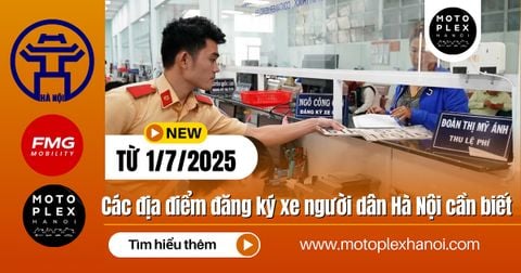 Các địa điểm đăng ký xe tại thành phố Hà Nội từ 1/7/2025