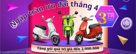 Motoplex Hanoi Siêu Khuyến Mại khi mua xe Vespa - Piaggio - Aprilia - Moto Guzzi trong tháng 04/2023