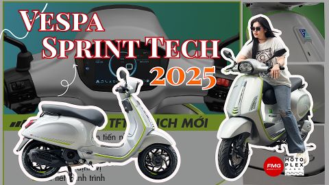 Vespa Sprint Tech 2025 có gì mới? Giá bán, Thiết kế & Công nghệ