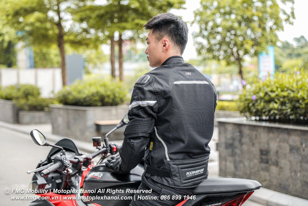 Áo Bảo Hộ Moto Komine JK-1573 Protect Carbon Mesh Jacket Tại FMG Superstore | Motoplex Hanoi