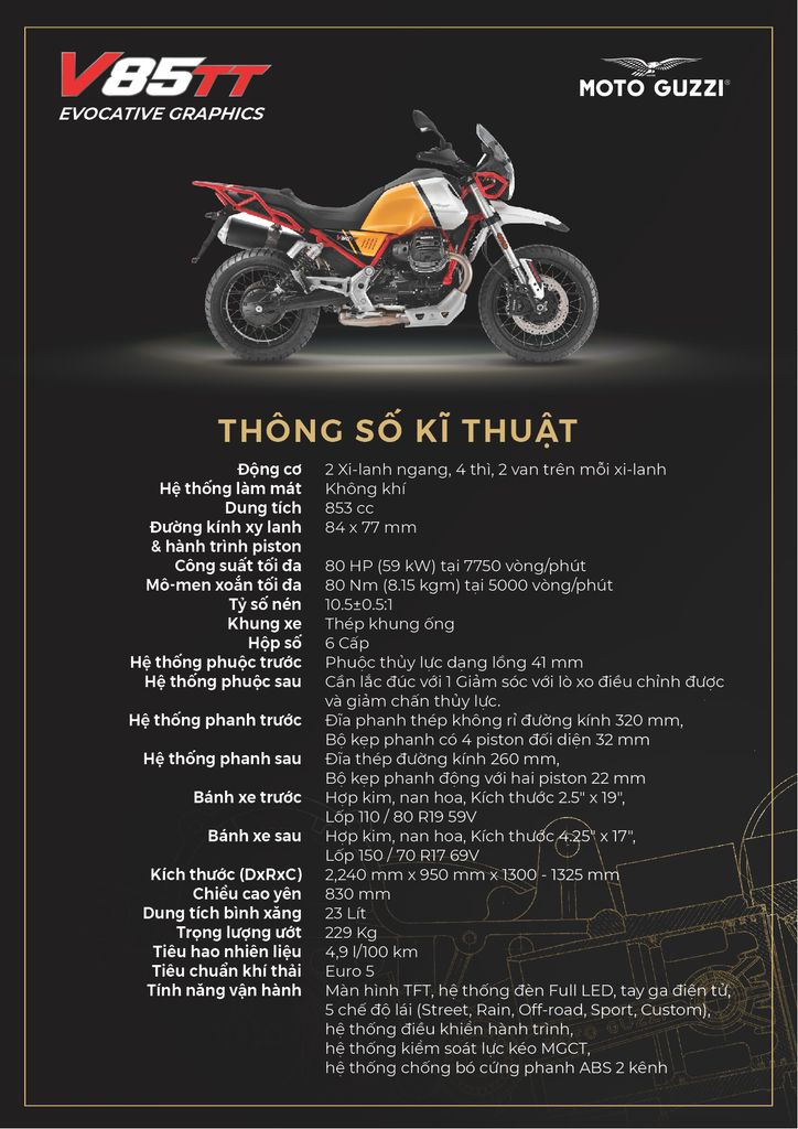 Moto Guzzi V85TT - Bản tiêu chuẩn