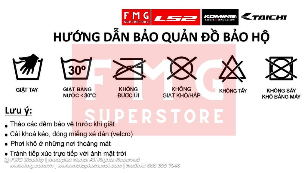 Hướng dẫn bảo quản Quần, Áo Moto tại FMG Superstore | Motoplex Hanoi