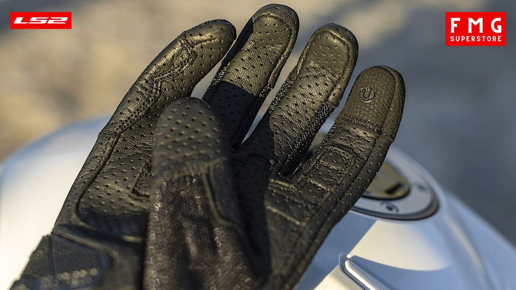 Găng tay Moto Ls2 Air Raptor với chất liệu da dê êm ái và thông thoáng