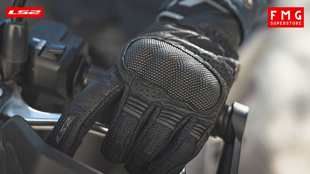 Găng tay moto LS2 Air Raptor Man bảo vệ ngón tay và khớp ngón tay bằng đệm TPR cao cấp