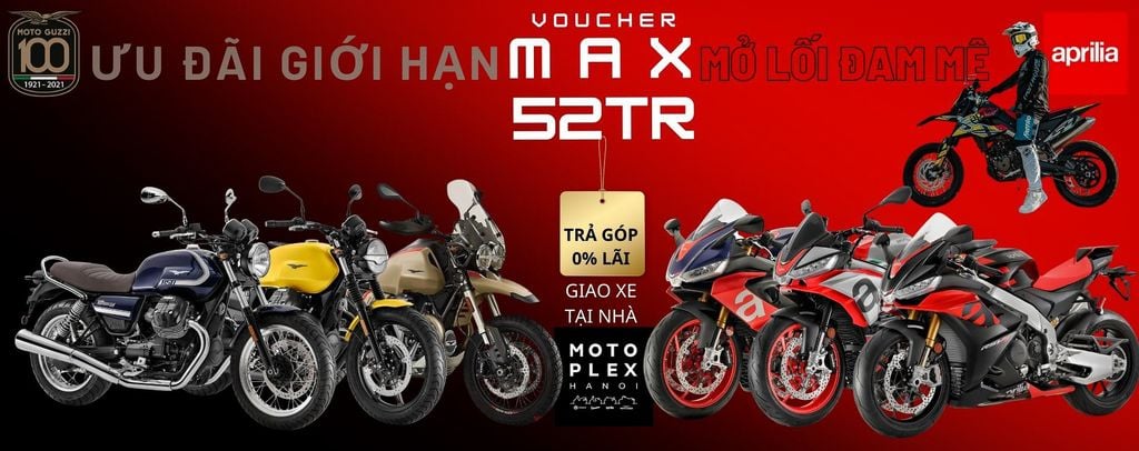 Ưu Đãi Giới Hạn - Mở Lối Đam Mê trị giá 52 triệu khi mua xe Aprilia và Moto Guzzi