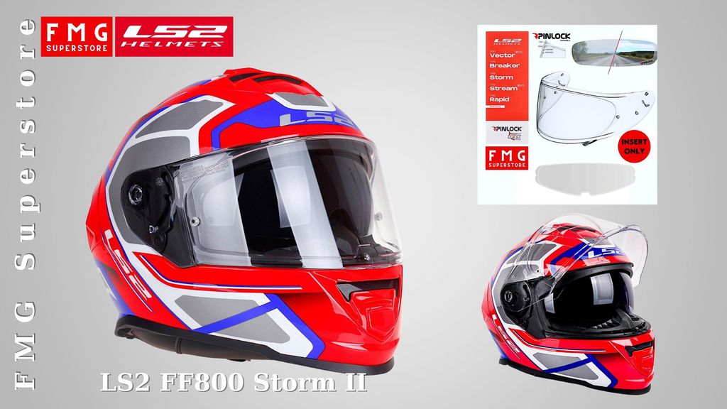 Kính chắn Mũ Bảo Hiểm Fullface LS2 FF800 Storm 2 Faster làm từ chất liệu Polymer cao cấp “A class” với khả năng quang học 3D