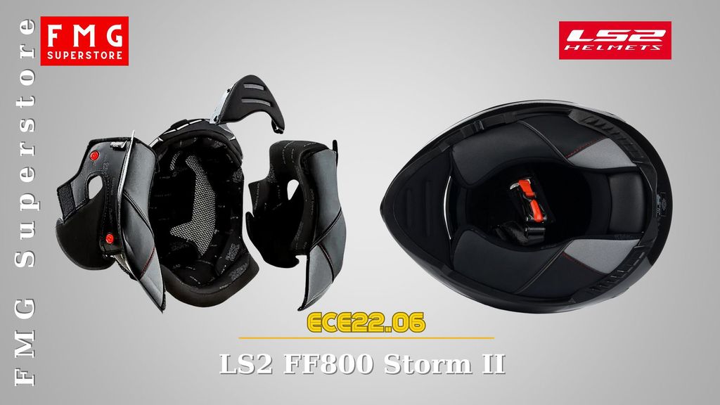 Lót Mũ Bảo Hiểm Fullface LS2 FF800 Storm 2 Faster được cắt gọt theo công nghệ laser 3D có thể tháo rời vệ sinh.