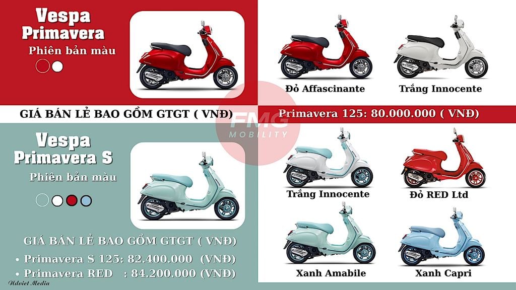 Giá xe Vespa Primavera S&nbsp;2025
