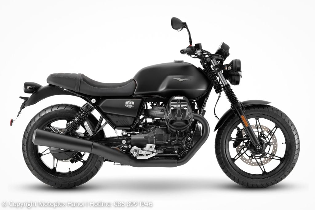 Moto Guzzi V7 Stone màu Đen - NERO RUVIDO