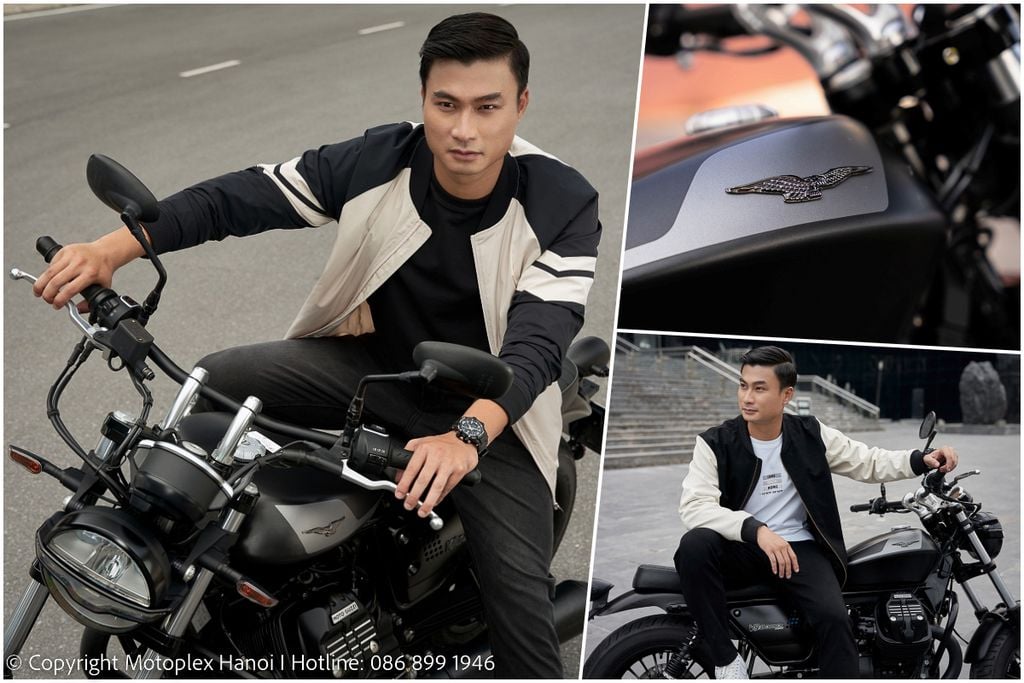 Moto Guzzi V9 Bobber cùng diễn viên Duy Hưng có vẻ ngoài đầy ấn tượng, phong trần
