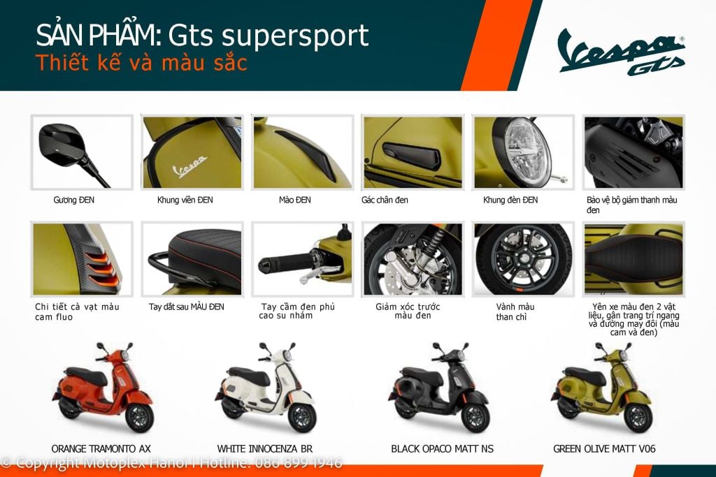 Những điểm mới trên Vespa GTS Super Sport 150