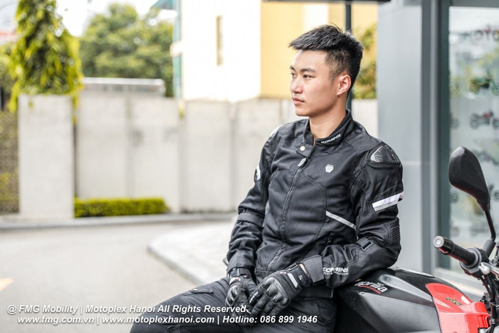 Áo Bảo Hộ Moto Komine JK-1573 Protect Carbon Mesh Jacket Tại FMG Superstore | Motoplex Hanoi