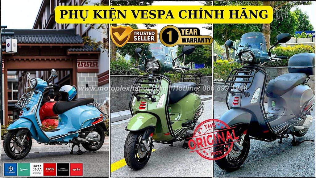 Sử dụng phụ kiện Vespa chính hãng đảm bảo an toàn, thẩm mỹ và lợi ích dài hạn