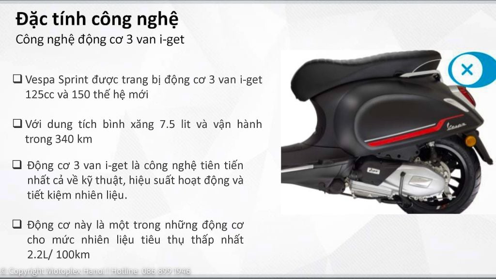 Động cơ I-Get trên Vespa Sprint 2023