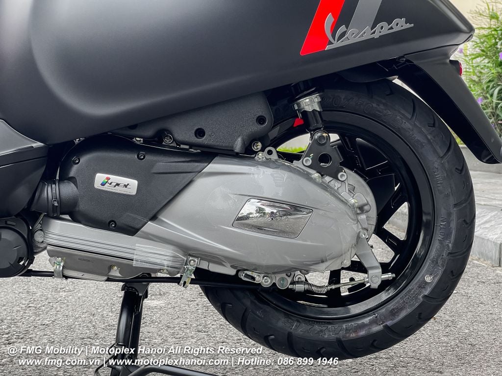 Vespa Sprint S 150 trang bị động cơ I-Get tân tiến 150cc với mức tiêu hao nhiên liệu 2,53&nbsp;lít/100 km