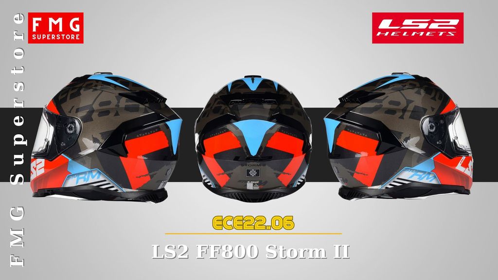 Vỏ Mũ Bảo Hiểm Fullface LS2 FF800 Storm 2 Sprinter đáp ứng cả 2 tiêu chuẩn là ECE22.06 (Châu Âu) và DOT (Mỹ).