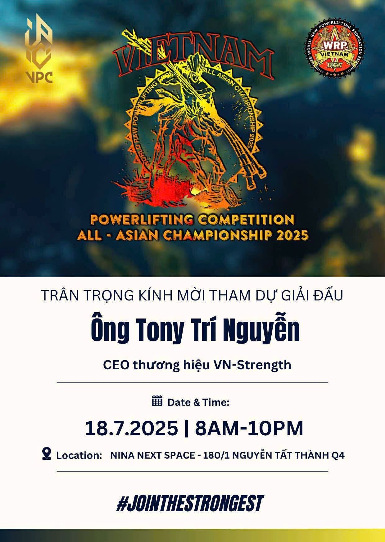 [ TONY TRÍ NGUYỄN ] • Có hẹn với giải đấu Powerlifting LỚN NHẤT Việt Nam năm 2025!