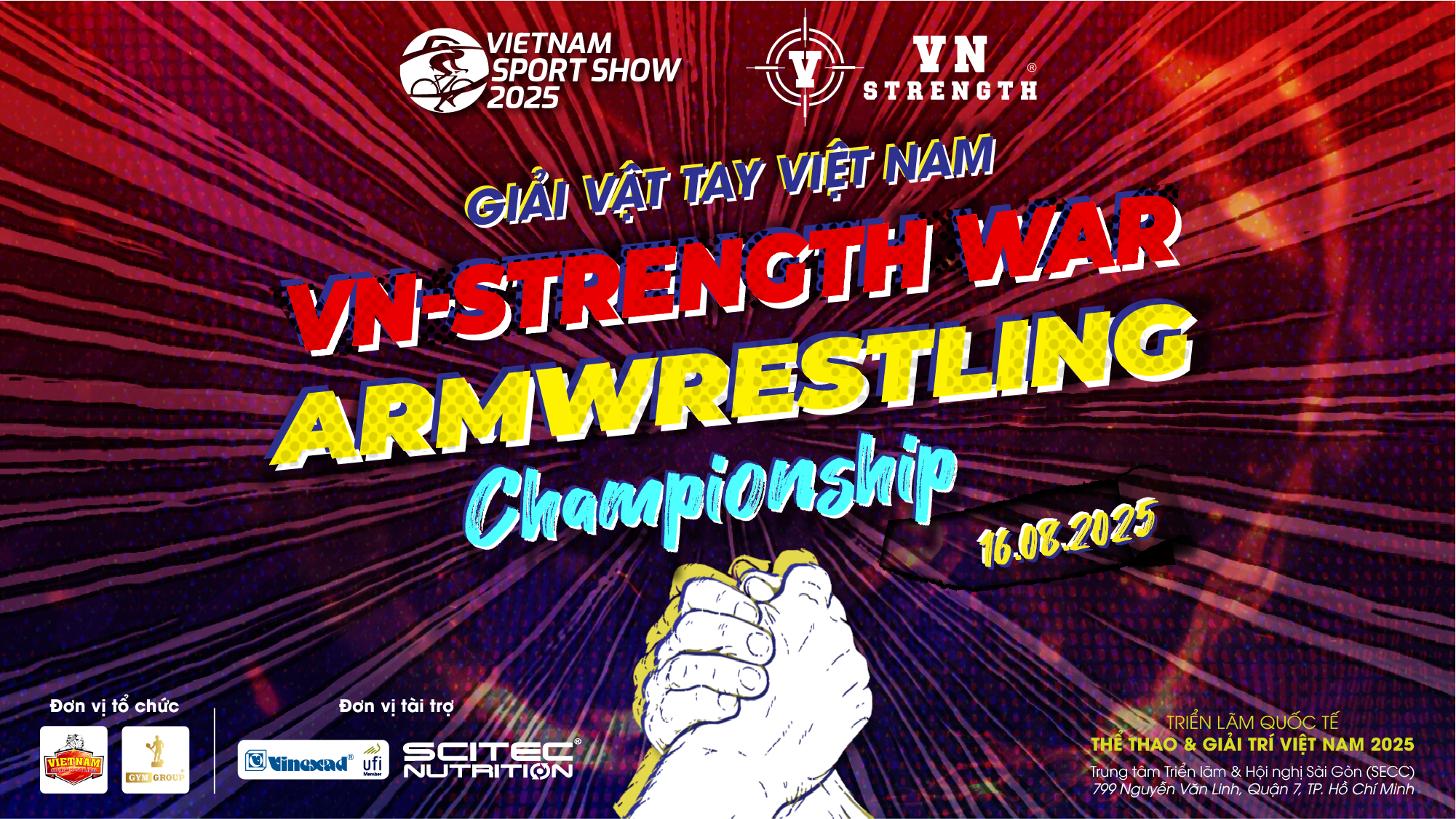 🔥 SCITEC NUTRITION - CHÍNH THỨC ĐỒNG HÀNH CÙNG GIẢI ĐẤU VẬT TAY VN-STRENGTH WAR 2025 🔥