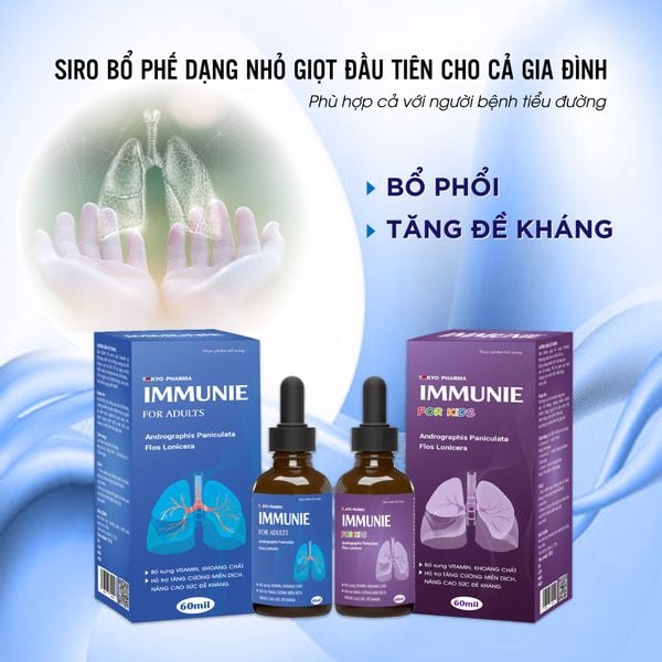 Tinh chất bổ phế Immunie trị hen suyễn