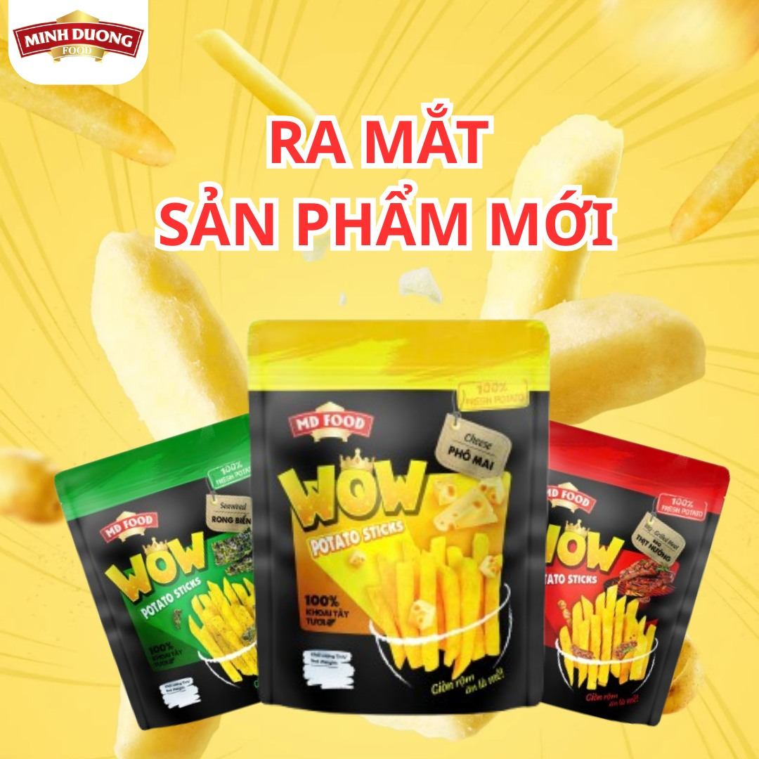 Wow! Bùng nổ vị giác - 3 vị khoai tây sấy Wow MDFood
