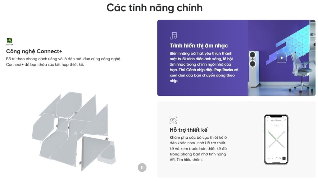 Đèn thông minh Nanoleaf Shapes Tam Giác 3 ô đèn (bộ mở rộng)