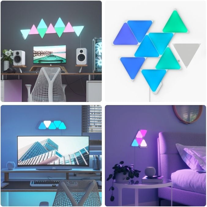 Đèn thông minh Nanoleaf Shapes Tam Giác Mini 10 ô đèn (bộ mở rộng)