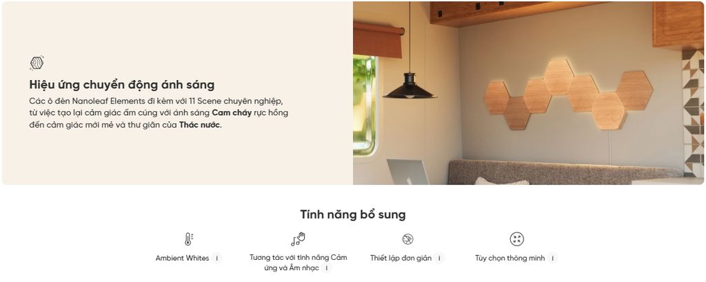 Đèn thông minh Nanoleaf Elements 3 ô đèn (bộ mở rộng)