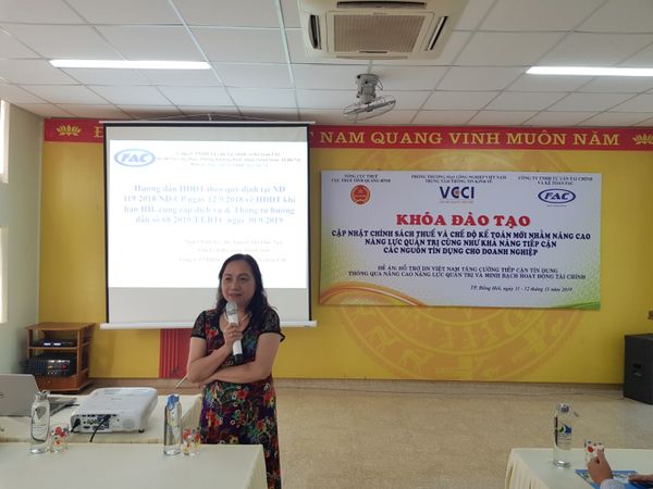 FAC phối hớp với VCCI mở khóa đào tạo cập nhật chính sách thuế và chế độ kế toán cho Doanh nghiệp tại tỉnh Quảng Bình