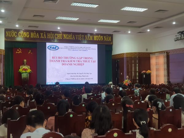 FAC tập huấn cập nhật chính sách thuế cho cán bộ Thuế tại tỉnh Thừa Thiên Huế