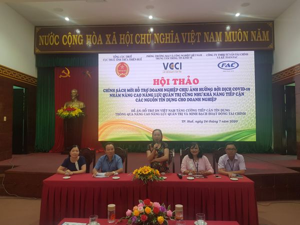 FAC phối hợp với VCCI hội thảo chính sách thuế mới cho Doanh nghiệp tại tỉnh Thừa Thiên Huế