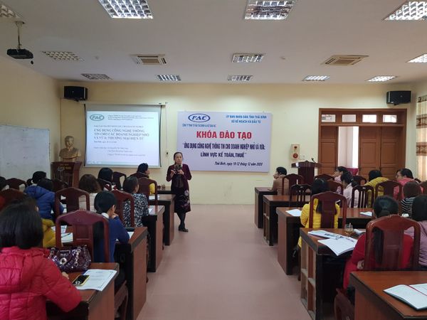 FAC mở khóa đào tạo ứng dụng công nghệ thông tin cho Doanh nghiệp nhỏ và vừa lĩnh vực Kế toán, Thuế tại tỉnh Thái Bình