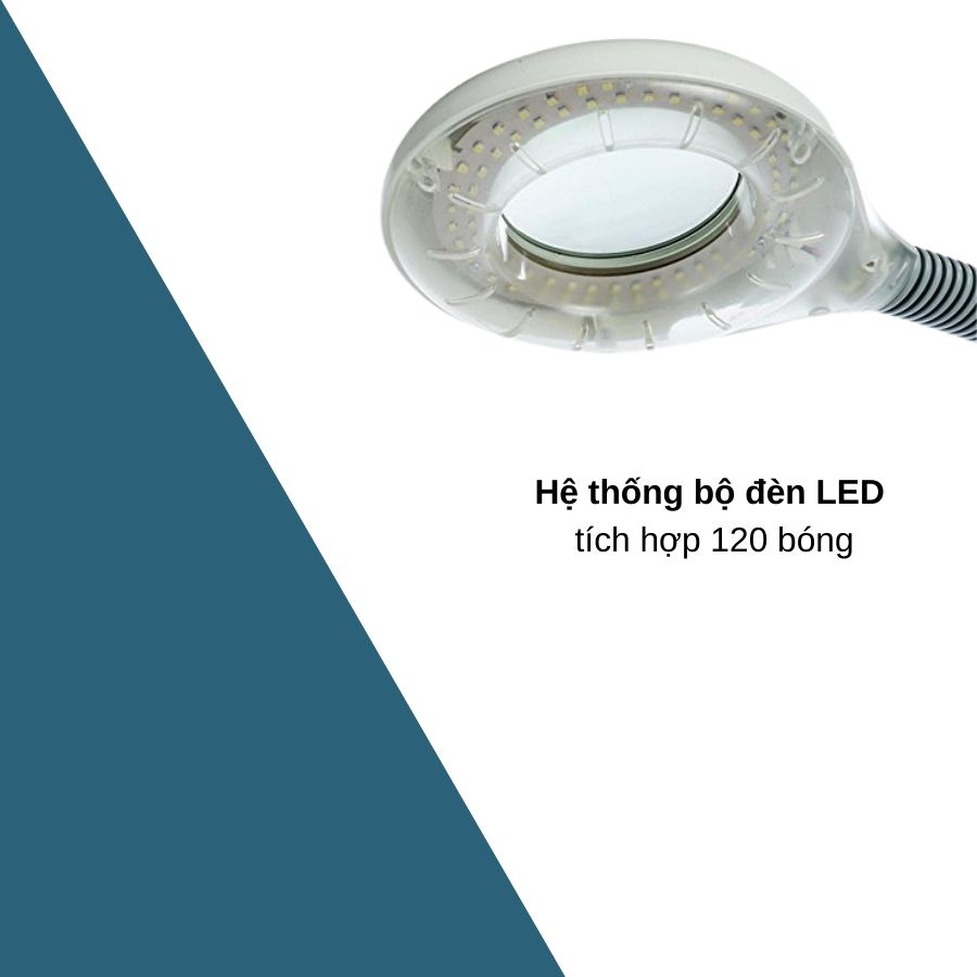 Đèn lúp led thân khớp cổ ngỗng có chân đẩy KL0003
