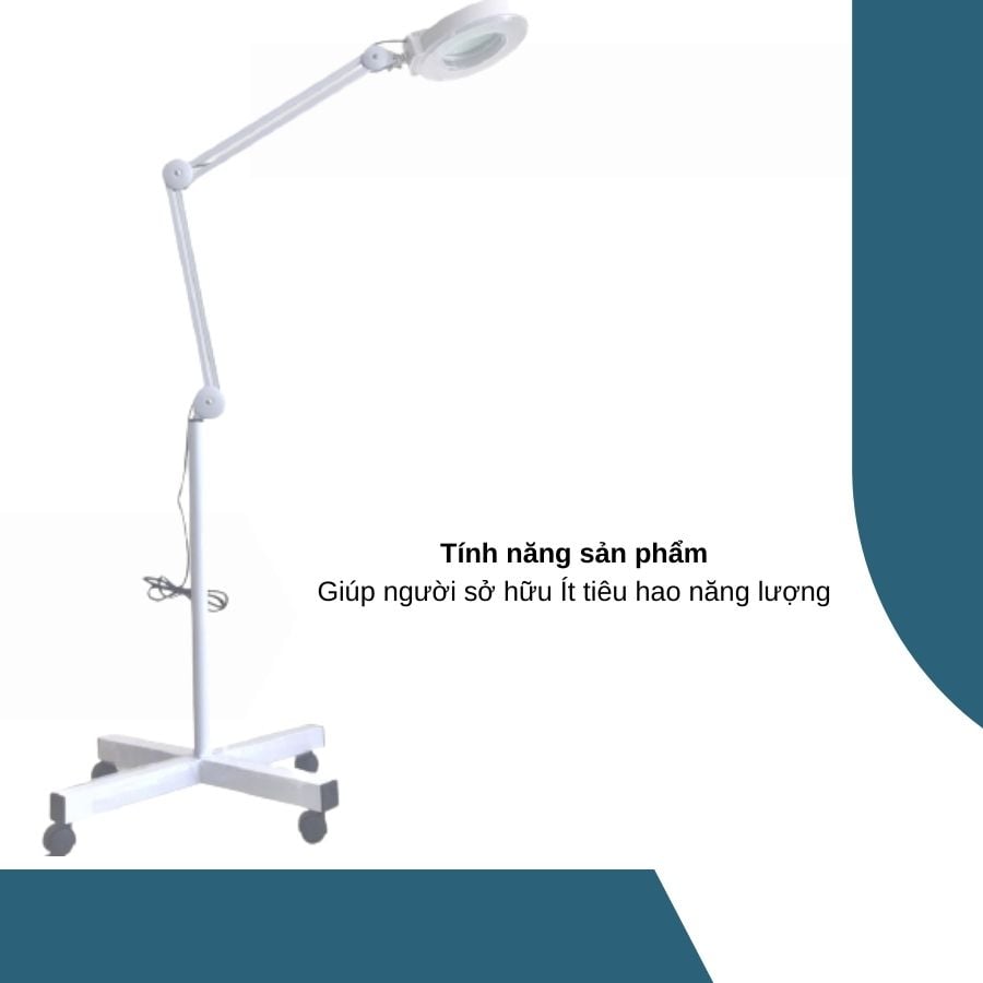 Đèn lúp led thân khớp cổ ngỗng có chân đẩy KL0003