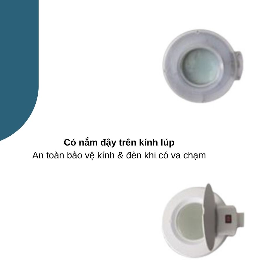 Đèn lúp led thân khớp cổ ngỗng có chân đẩy KL0003