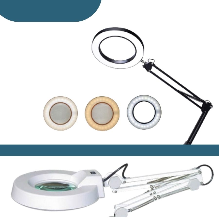 Đèn lúp led thân khớp cổ ngỗng có chân đẩy KL0003